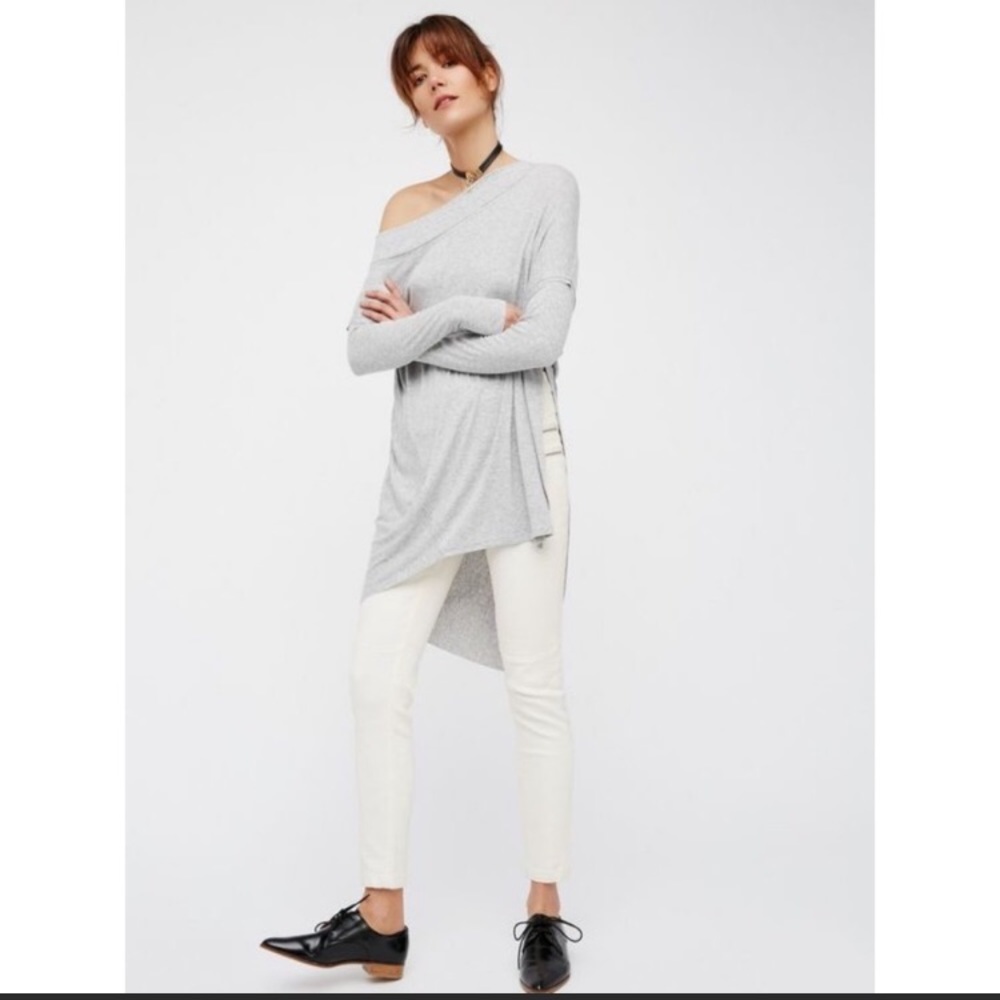 Free People We The Free Grapevine Grey Tunic Sz XS